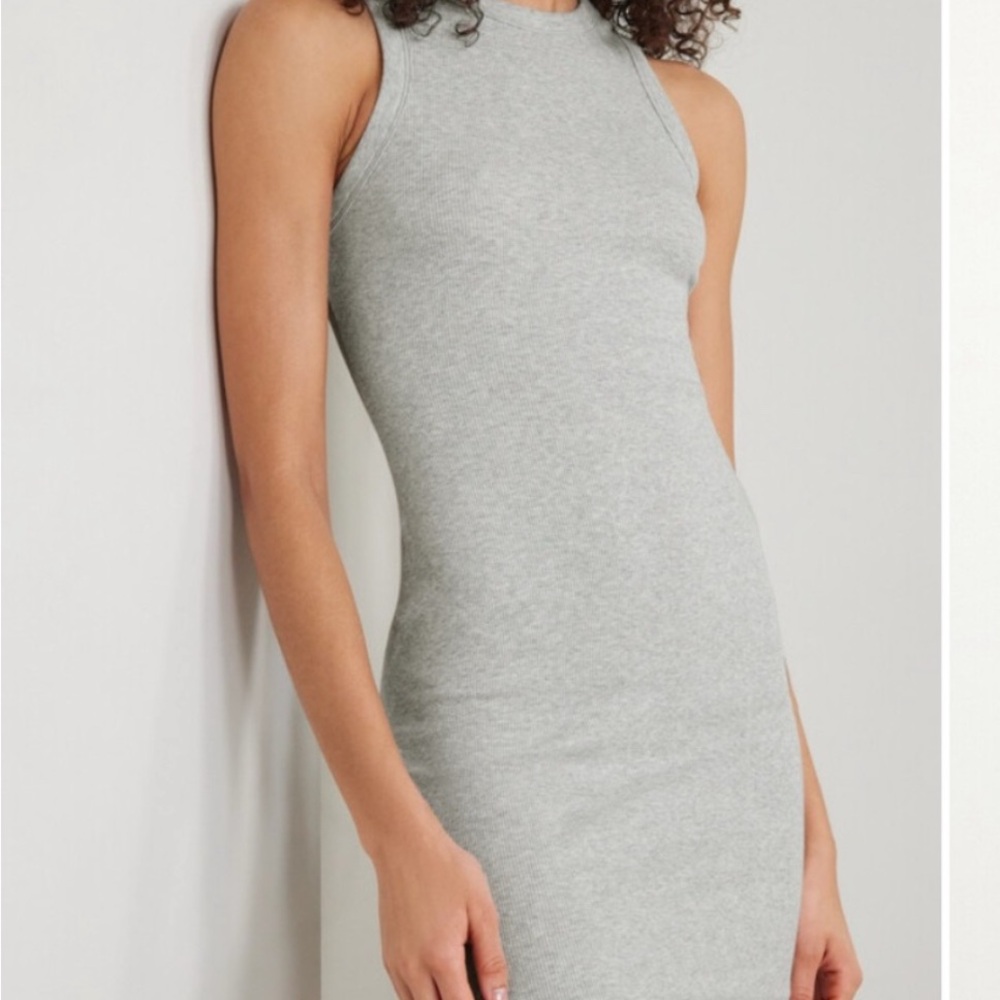 Sleeveless Gray Bodycon Dress SKIMS